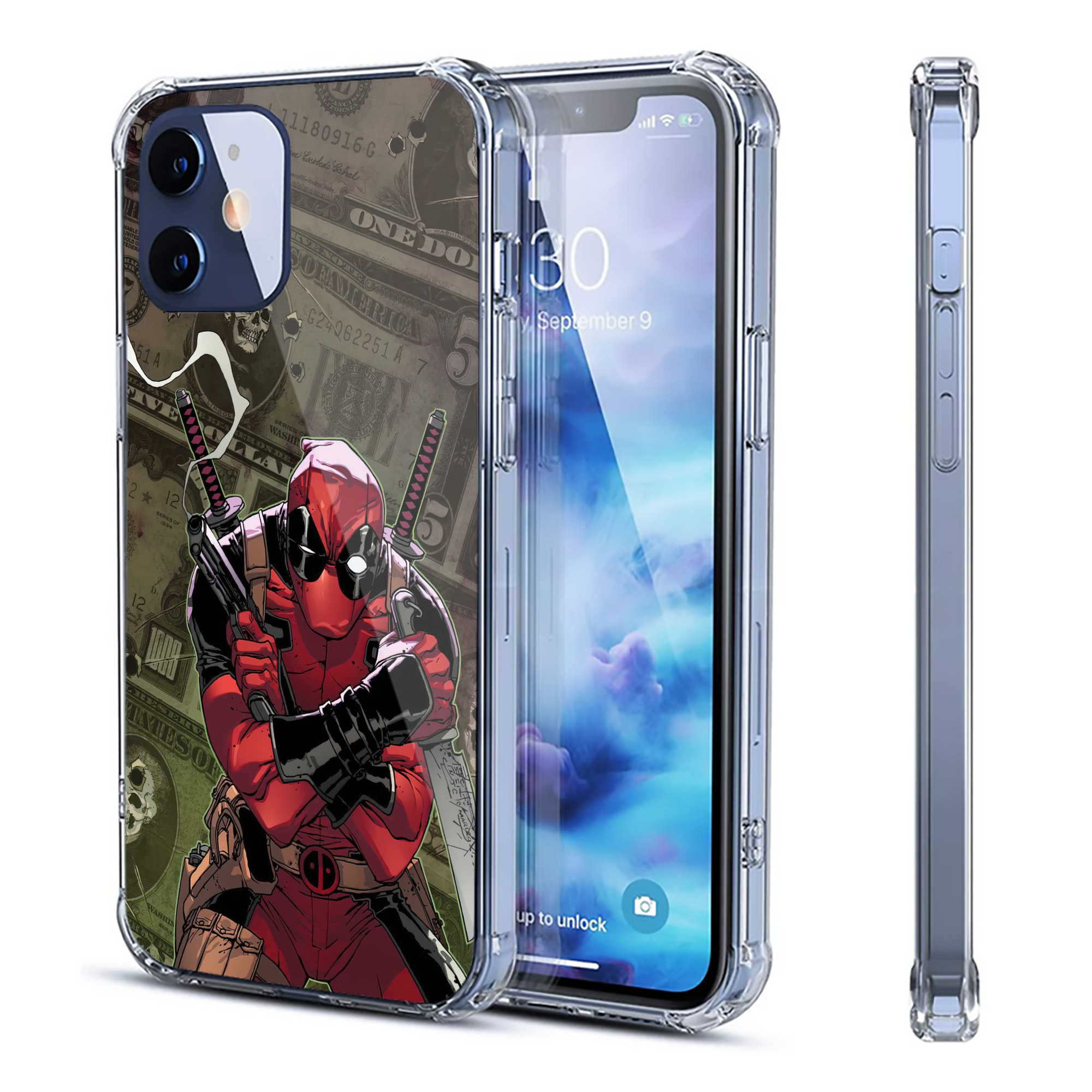 （画像用） Deadpool デッドプール 【iPhone 12シリーズ対応】透明スマホケース（クリアソフトケース）